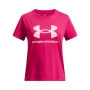 UNDER ARMOUR Dziewczęcy tshirt z nadrukiem Under Armour UA Big Logo SS  różowy Różowy