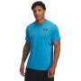 Męska koszulka treningowa Under Armour UA Heatgear Fitted SS - niebieska