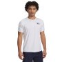 UNDER ARMOUR Męska koszulka treningowa Under Armour UA Heatgear Fitted SS  biała Biały