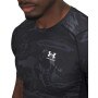 Męska koszulka treningowa Under Armour UA HG Armour Printed SS - czarna