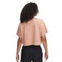 Damski t-shirt crop top Under Armour UA Heavyweight Wash SS - pomarańczowy