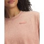 Damski t-shirt crop top Under Armour UA Heavyweight Wash SS - pomarańczowy