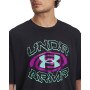 Męski t-shirt z nadrukiem UA M HWT Hoops Hoopnotic SS - czarny