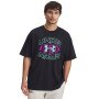 Męski t-shirt z nadrukiem UA M HWT Hoops Hoopnotic SS - czarny