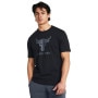 UNDER ARMOUR Męska koszulka treningowa Under Armour Project Rock Brahma Bull  czarna  Czarny