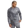  UNDER ARMOUR Męska bluza dresowa nierozpinana z kapturem Under Armour UA Rival Terry AOP Hood Q1  szara Szary