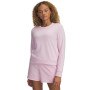 Damska bluza dresowa nierozpinana bez kaptura Under Armour UA Rival Terry Crew - różowa