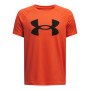 Chłopięca koszulka treningowa Under Armour UA Tech Big Logo SS - pomarańczowa