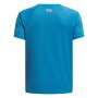 Chłopięca koszulka treningowa Under Armour UA Tech Big Logo SS - niebieska