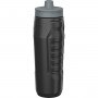 UNDER ARMOUR Bidon Under Armour 32oz Sideline Squeeze Black/Pitch Grey 950 ml  czarny Czarny
