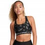 UNDER ARMOUR Biustonosz treningowy Under Armour Crossback Mid Print  czarny Czarny