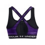 Biustonosz treningowy Under Armour Crossback Mid Print - fioletowy