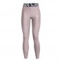 Damskie legginsy treningowe Under Armour Heatgear Rib Legging - beżowe