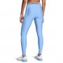 Damskie legginsy treningowe Under Armour Heatgear Rib Legging - niebieskie
