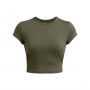 mini: Damska koszulka treningowa Under Armour Meridian Baby Tee - oliwkowa/khaki  (4)