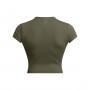 mini: Damska koszulka treningowa Under Armour Meridian Baby Tee - oliwkowa/khaki  (5)