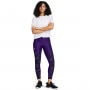 UNDER ARMOUR Damskie legginsy treningowe Under Armour Tech Print Panel Ankle  fioletowe Fioletowy