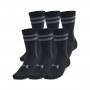 UNDER ARMOUR Skarpetki treningowe uniseks (6pack) Under Armour UA Essential 6pk Crew  czarne Czarny