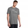 UNDER ARMOUR Męski tshirt z nadrukiem Under Armour UA Gl Foundation Update Ss  szary Szary