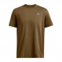 Męski t-shirt z nadrukiem Under Armour UA Hw Lc Patch SS - brązowy