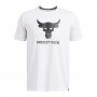 Męska koszulka treningowa Under Armour Project Rock Brahma Bull - biała