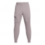 mini: Męskie spodnie dresowe joggery Under Armour UA Unstoppable Fleece Grid - beżowe (5)