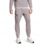 mini: Męskie spodnie dresowe joggery Under Armour UA Unstoppable Fleece Grid - beżowe (2)