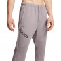 mini: Męskie spodnie dresowe joggery Under Armour UA Unstoppable Fleece Grid - beżowe (4)