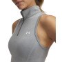 Damski top treningowy Under Armour Vanish Seamless Washed SL Zp - szary