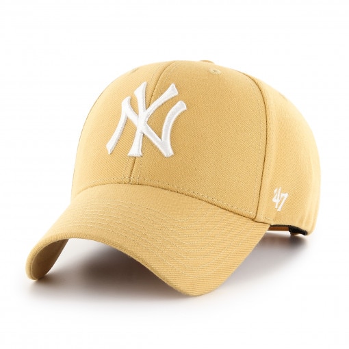 47 BRAND Czapka z daszkiem uniseks 47 BRAND New York Yankees  żółta Jasny żółty