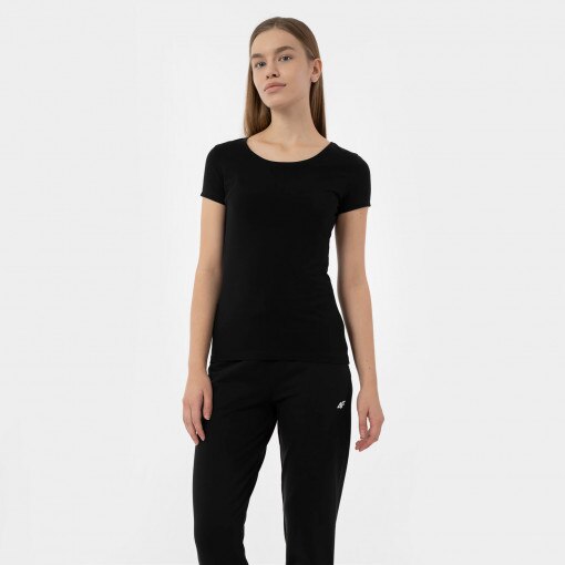 4F Damski tshirt basic 4F 4FMM00TTSHF731  czarny Głęboka czerń