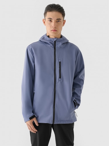 4F Męska kurtka softshell 4F 4FRAW24TSOFM397  niebieska  Niebieski