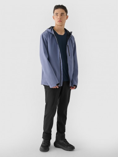 Męska kurtka softshell 4F 4FRAW24TSOFM397 - niebieska 