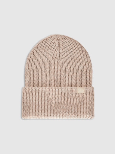 4F Damska czapka zimowa 4F 4FRAW25ACAPF0801 beżowa Beżowy