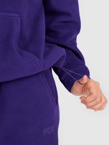 Damski polar z kapturem 4F 4FRAW25TFLEF451 - fioletowy