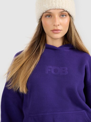 4F Damski polar z kapturem 4F 4FRAW25TFLEF451 fioletowy Fioletowy