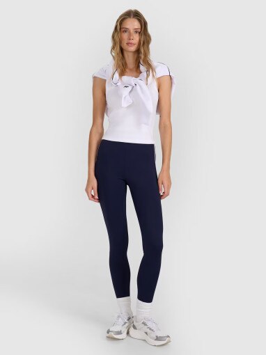 4F Damskie legginsy 4F 4FRAW25TTIGF286  granatowe Granatowy