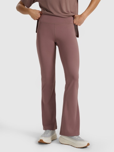 Damskie legginsy 4F 4FRAW25TTIGF290 - brązowe