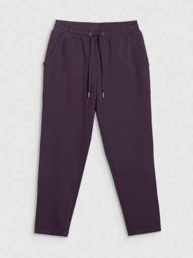 4F Damskie spodnie dresowe 4F 4FRAW25TTROF1847 fioletowe Fioletowy