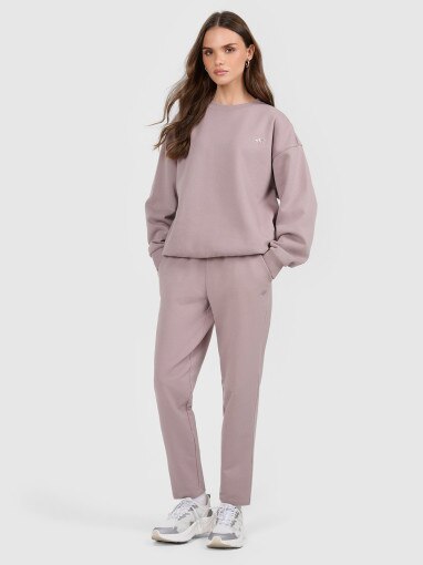 4F Damskie spodnie dresowe 4F 4FRAW25TTROF1847 beżowe Beżowy