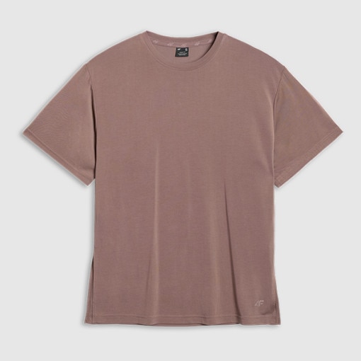 4F Damski tshirt oversize 4F 4FRAW25TTSHF3408  brązowy Brązowy