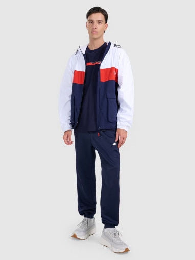 Męski t-shirt oversize z nadrukiem 4F 4FRAW25TTSHM3227 - granatowy