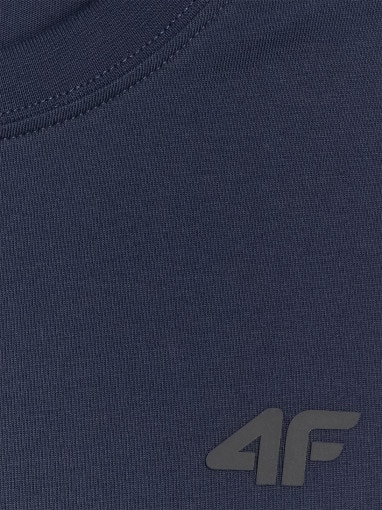 Męski t-shirt bez nadruku 4F 4FRMM00TTSHM3250 - granatowy