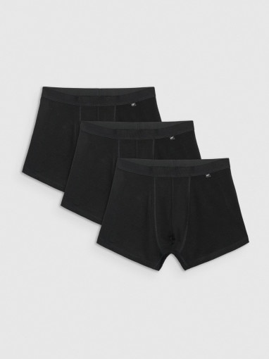 4F Męskie bokserki (3pack) 4F 4FRMM00UBXSM068  czarne Czarny