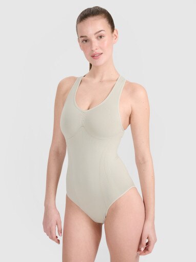4F Damskie body treningowe 4F 4FRSS25TFBOF004  beżowe Beż