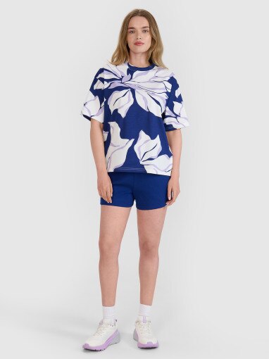 4F Damskie spodenki dresowe 4F 4FRSS25TSHOF700  granatowe Granatowy