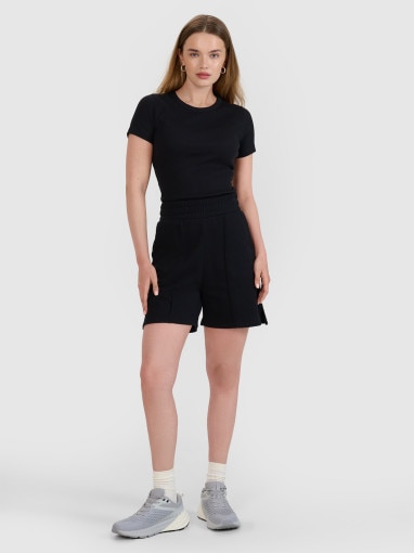 4F Damskie spodenki dresowe 4F 4FRSS25TSHOF731  czarne Czarny