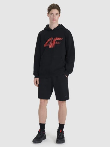 4F Męskie spodenki dresowe 4F 4FRSS25TSHOM745  czarne Czarny