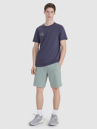 4F Męskie spodenki casual 4F 4FRSS25TSHOM746  zielone Zielony