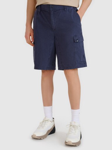 Męskie spodenki casual cargo 4F 4FRSS25TSHOM759 - granatowe